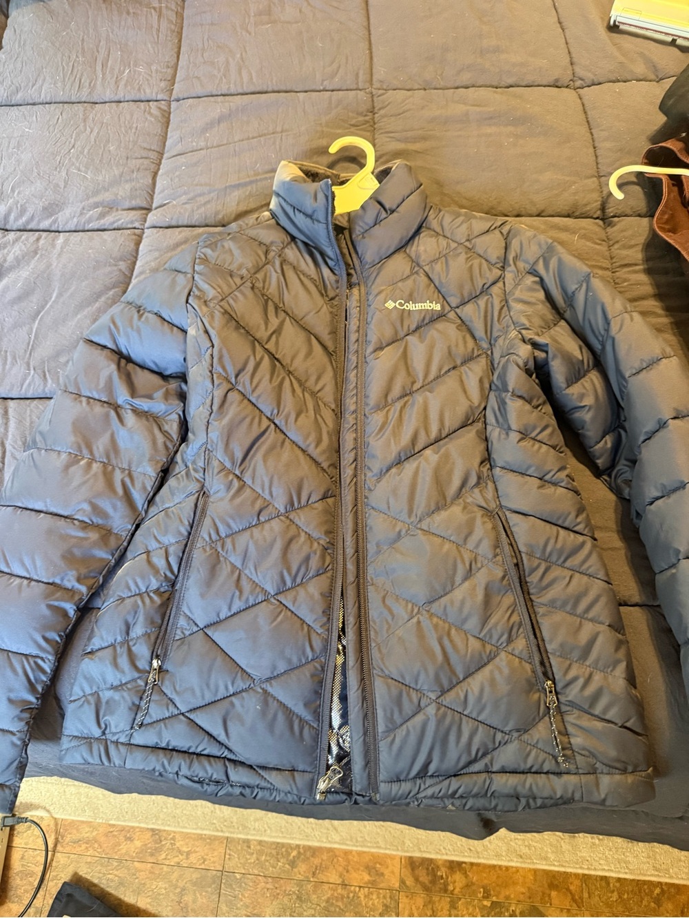 Columbia Women's Dark Blue Quilted Puffer Jacket